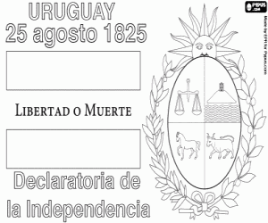 The independence of Uruguay coloring page