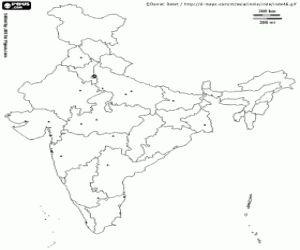 India map coloring page