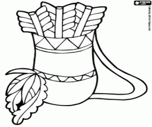 Indian arrows coloring page
