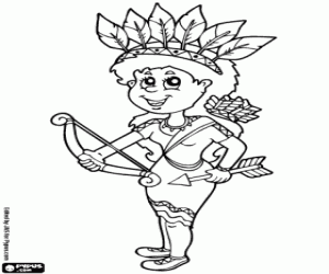 Indian woman coloring page