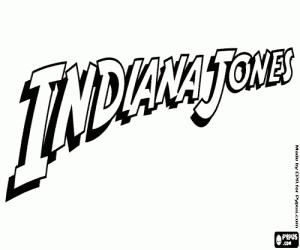 Indiana Jones logo coloring page