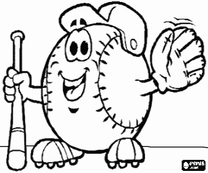 Indispensable for baseball coloring page