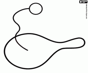 Individual game with racket coloring page