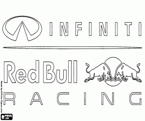 Infiniti Red Bull Racing logo coloring page
