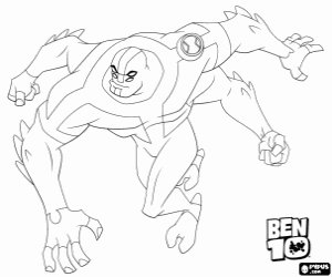 Initial alien from Omnitrix coloring page