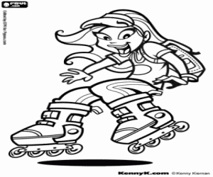 Inline skates coloring page