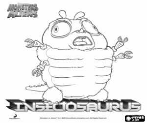 Insectosaurus, Monsters vs Aliens coloring page