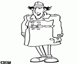 Inspector Gadget as Clouseau coloring page