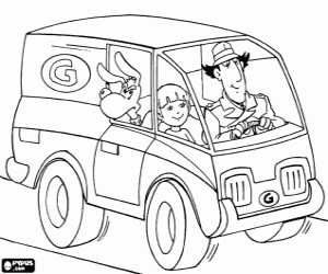 Inspector Gadget's car coloring page