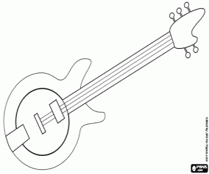 An instrument for rock music coloring page
