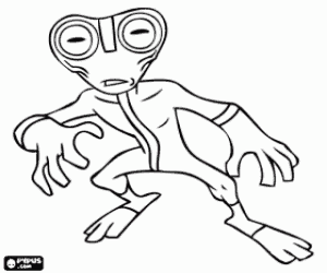 The most intelligent alien of Ben 10 coloring page