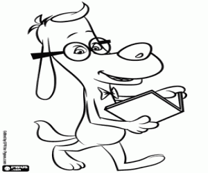 The most intelligent dog is Peabody coloring page