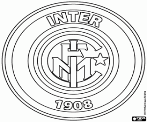 Inter Milan logo coloring page