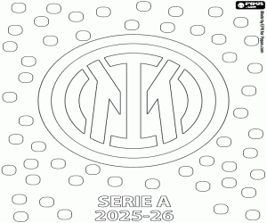 Inter Milano, champion 2025-2026 coloring page