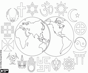 The interfaith harmony coloring page