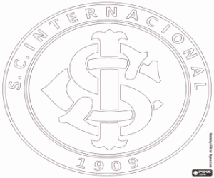 Internacional de Porto Alegre logo coloring page