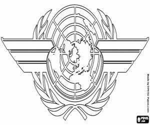 International Civil Aviation logo coloring page