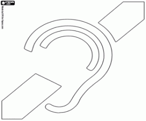International symbol of deafness coloring page