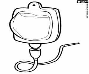 Intravenous therapy in hospital coloring page