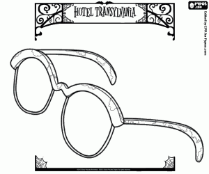 The invisible man's glasses coloring page