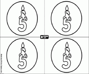 Invitation to my 5 years celebration coloring page