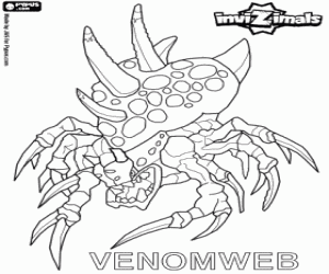 The Invizimals spider, Venomweb coloring page