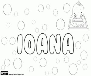 Ioana, romanian name coloring page