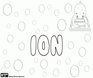 Ion, male name coloring page