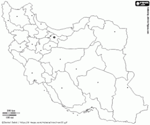 Iran map coloring page