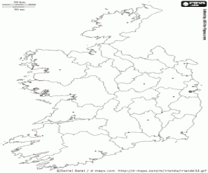 Ireland map coloring page