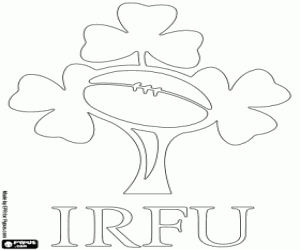 Ireland's rugby team logo coloring page