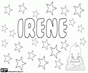 Irene, name in many languages coloring page