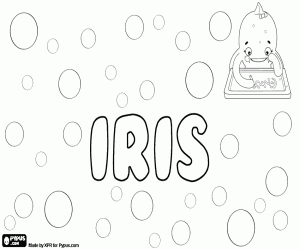Iris, name of Greek origin coloring page