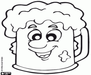 Irish beer coloring page