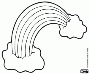 Irish rainbow coloring page