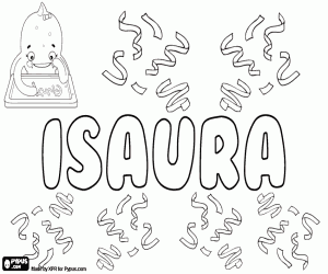 Isaura, name in various languages coloring page