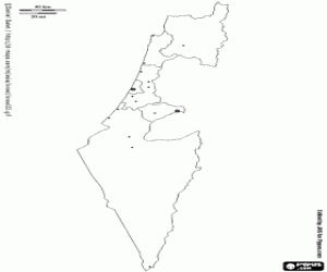 Israel map coloring page