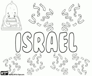 Israel, name of Hebrew origin coloring page