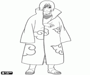 Itachi Uchiha, a Naruto character coloring page