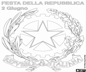 Italian Republic Day coloring page