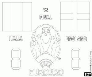Italy-England, UEFA Euro 2020 coloring page