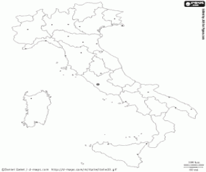 Italy map coloring page