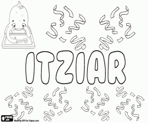 Itziar, basque name coloring page