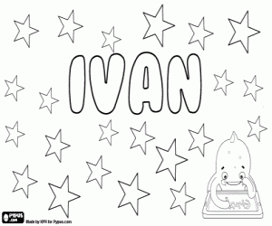 Ivan, male Slavic name coloring page