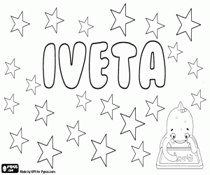 Iveta, variant of Ivette coloring page