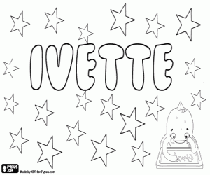 Ivette, variant of Yvette coloring page