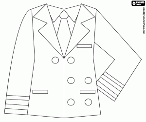 The jacket of the uniform coloring page