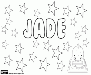 Jade, name for girl coloring page