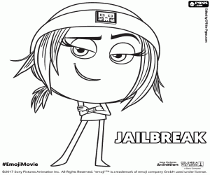 Jailbreak, the hacker emoji coloring page