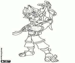 Jak and Daxter, the protagonists coloring page